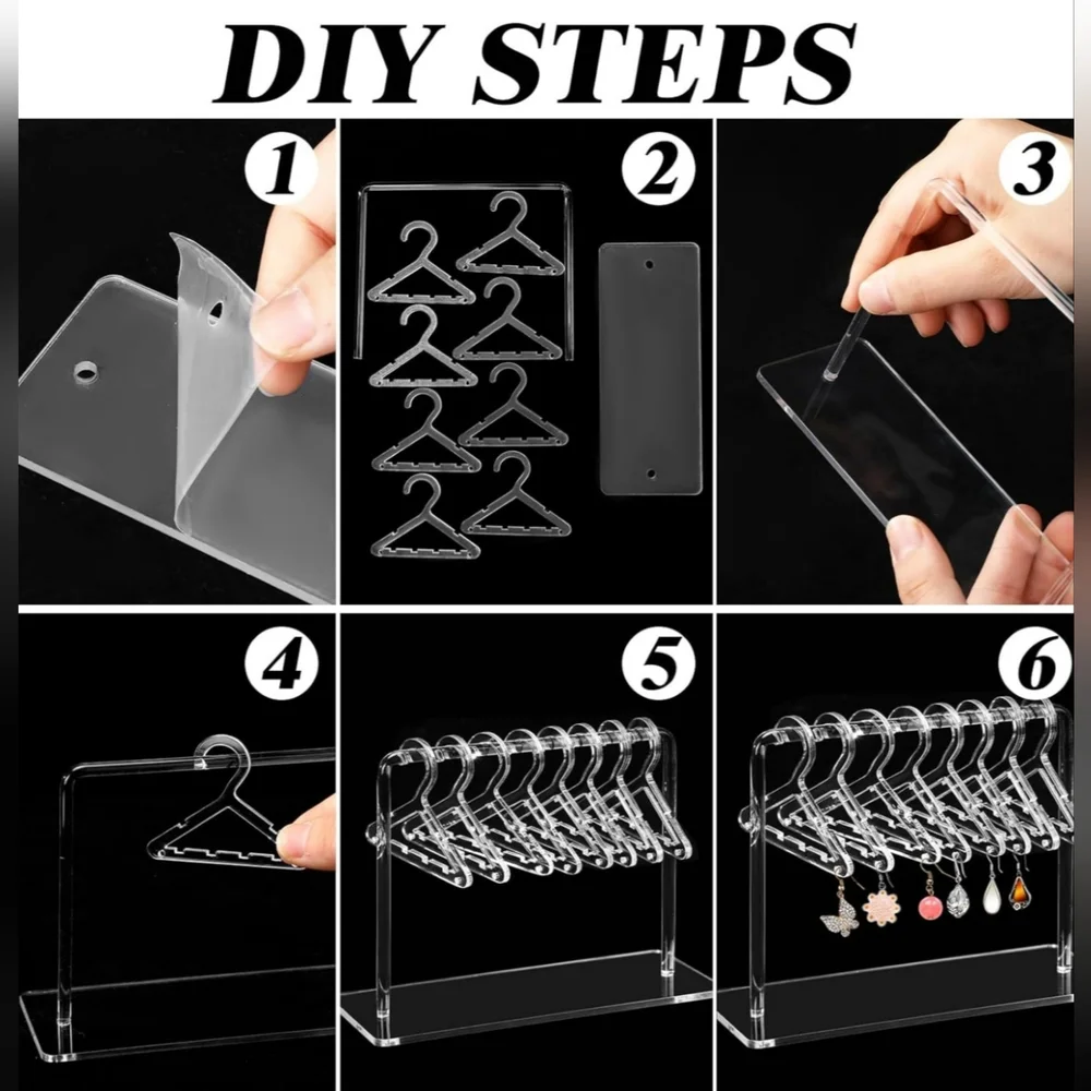 2 Packs: Clear Jewelry Earrings Hangers Holder